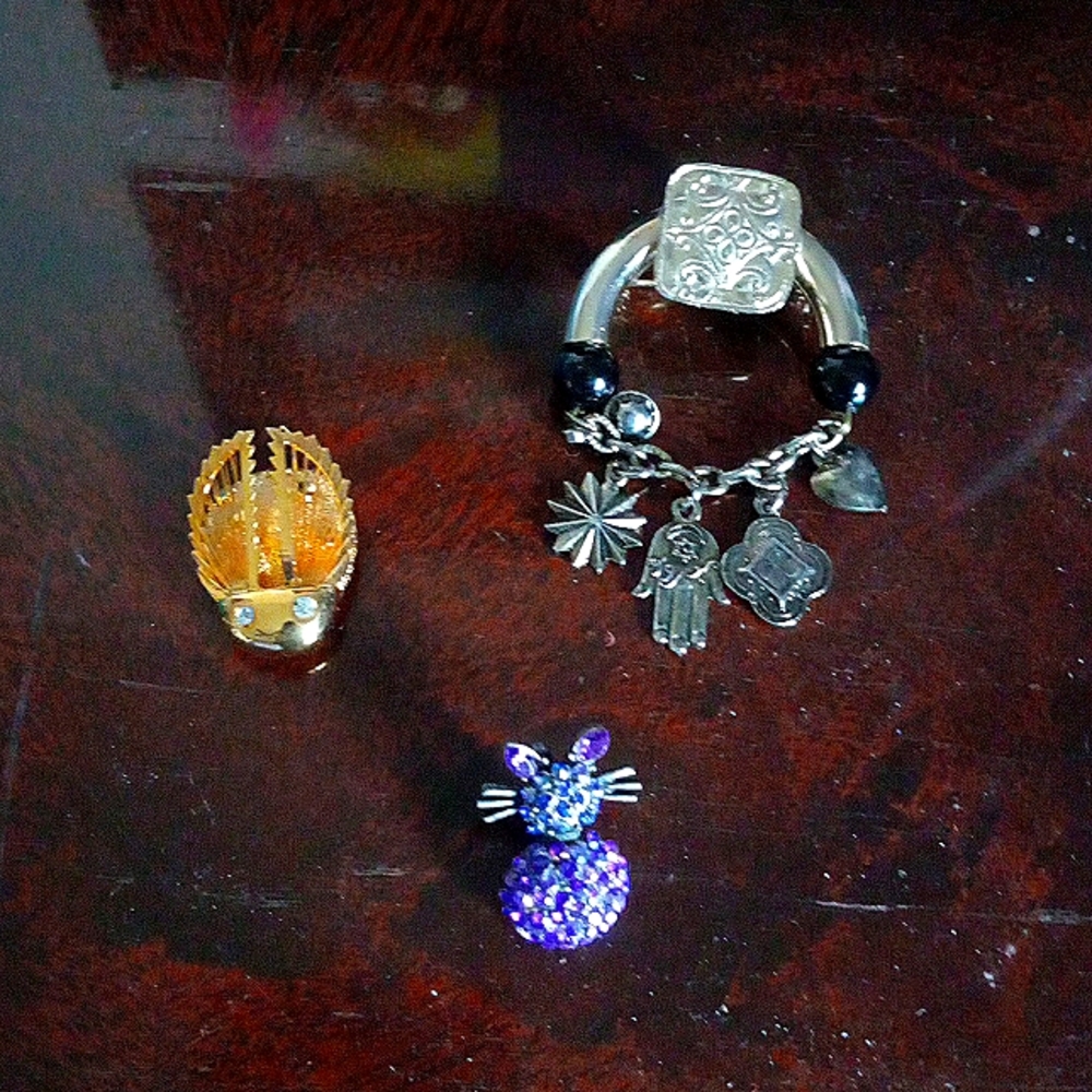 Three Vintage Charmed Pins